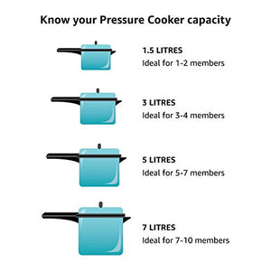 Hawkins CXT50 Contura Hard Anodized Induction Compatible Extra Thick Base Pressure Cooker, Black, 5L, 5 L