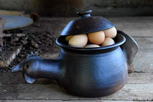 Ancient Cookware® Pomaireware Novelty Clay Hen Soup Pot, 2 Quart