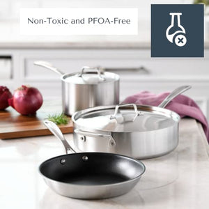 American Kitchen Make Enough for Leftovers Premium Tri-Ply Stainless Steel Cookware Set – 5 piece