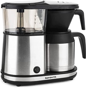 Bonavita 5 Cup Coffee Maker, One-Touch Pour Over Brewing with Thermal Carafe, Stainless Steel (BV1500TS)
