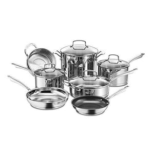 Cuisinart 11-Piece Professional Stainless Cookware Set & C77SS-15PK 15-Piece Stainless Steel Hollow Handle Block Set