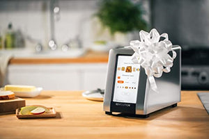 Revolution InstaGLO R270 Touchscreen Toaster. 2-Slice, high-end design, brushed platinum finish. The ultimate toasting experience with high-speed smart settings for 34 bread types including Panini Press mode, Warming Rack mode and Gluten Free mode.