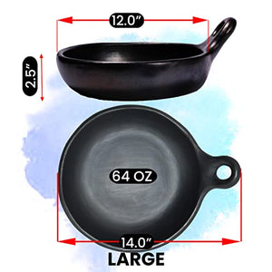 Ancient Cookware, Clay Chamba Saute Pan, Large, 64 Ounces