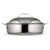 Bon Chef 60001HF Stainless Steel Induction Bottom Cucina Saute Pan with Lid, Hammered Finish, 4 Quart Capacity, 13-29/32" Length x 11-19/64" Width x 3" Height