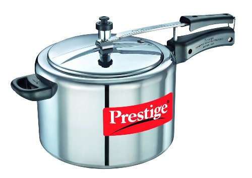 Prestige Nakshatra Pressure Cooker, 10 Liters, Silver