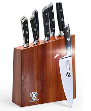 The Gladiator Series 8-Piece Knife Block Set Bundled with The Dalstrong Premium, Extra-Large Whetstone Kit - #6000/#1000 Grit with Stand