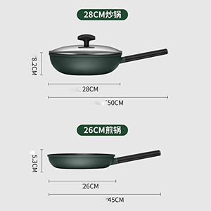 Cook Kitchen Stainless Cookware Set 3 Piece Nonstick Stainless Steel Pan and Pots Set, Thicken The Bottom of The Pot, Thicken and Durable
