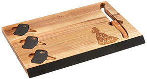 TOSCANA - a Picnic Time brand 833-00-512-033-12 Beauty Cutting Board and Serving Set, Beauty & the Beast - Acacia Wood