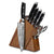 Yaxell Knife Block Set - Made in Japan - Tsuchimon Series VG10 Stainless Steel - 7 Piece