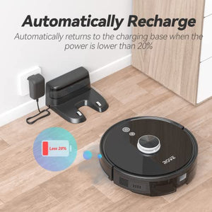 Beantech Rove Pro Robot Vacuum with LIDAR & AI Smart Sensor Navigation Technology, Multi-Level Mapping, No-Go Zones, Strong Suction, Perfect for Pet Hair and Stubborn Particles, Black