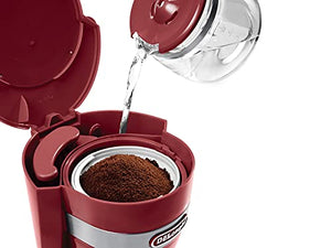 De'Longhi ICM14011.R ICM14001.R Filter Coffee Machine, Glass, 650 W, Red 220/240 volt (Will not Work in USA or CANADA)