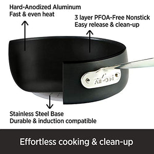 All-Clad E785S264/E785S263 HA1 Hard Anodized Nonstick Dishwasher Safe PFOA Free 8 and 10-Inch Fry Pan Cookware Set, 2-Piece, Black