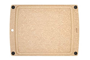 Epicurean All-In-One Cutting Board with Non-Slip Feet and Juice Groove, 19.5" x 14.5", Natural/Black