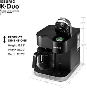Keurig K-Duo Coffee Maker, Single Serve K-Cup Pod and 12 Cup Carafe Brewer, with Green Mountain Ground Coffee Favorites Collection, 12 Oz Bagged, 3 Count