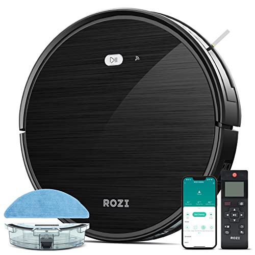 Robot Vacuum and Mop Combo, Rozi X500s Robot Vacuum Cleaner and Smart Robotic Vacuums Compatible with WiFi/ APP/ Alexa, 2700Pa Strong Suction Vacuum Robot for Pet Hair, Hard-Floor and Carpet