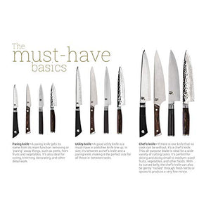 Shun Cutlery Kanso 4 Piece BBQ Knife Set, Kitchen Knife Set with Knife Roll, Includes 5" Asian Multi-Prep Knife, 6.5" Boning/Fillet Knife, and 12" Brisket Knife, Handcrafted Japanese Kitchen Knives