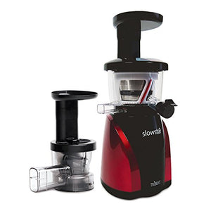 Tribest Juicer Slowstar SW-2000-B Vertical Masticating Cold Press Juicer & Juice Extractor with Mincer, Red