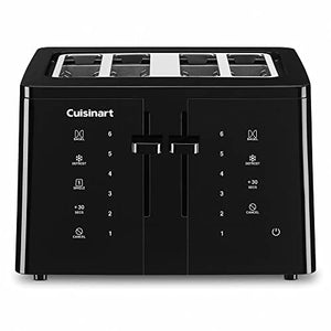 Cuisinart CPT-T40 4-Slice Touchscreen Toaster Black Bundle with 1 YR CPS Enhanced Protection Pack