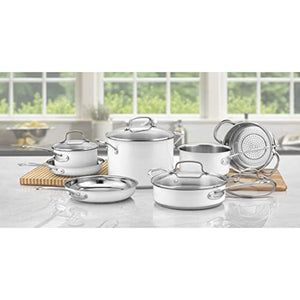 Cuisinart Chef's Classic Stainless Color Series 11-Piece Set (White), White