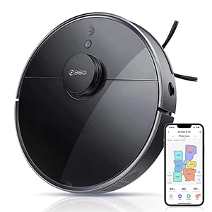 + 360 S7 Pro Robot Vacuum and Mop, LiDAR Mapping, 2650 Pa, No-Go Zones, Selective Room Cleaning, Self Charge and Resume, Compatible with Alexa and Google Assistant