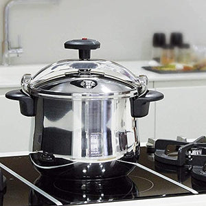 MAGEFESA Star Quick Easy To Use Pressure Cooker, 18/10 Stainless Steel, Suitable for induction. Thermodiffusion bottom, 3 Security Systems (8 QUART)