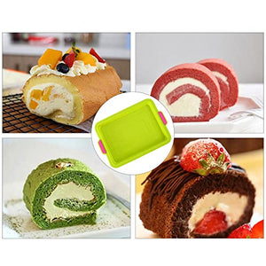 SPNEC Baking Cake Rolls, Cake Home Kitchen Oven Baking Non-Stick Baked Grilled Pot Cake Tool (Color : White)