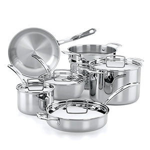 The French Chefs 10 Piece 5 Ply Stainless Steel Cookware Set