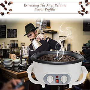 Improved Coffee Roasters for Home Use 110V, Household Coffee Roaster Machine with Timer, Large Batch Coffee Bean Roaster for Beginner Nut Peanut Chestnuts