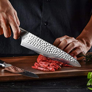 Kitchen Knife Sets, 5PCS Damascus Knife set Japanese Forged VG10 Damascus Steel Kitchen Knife Set Santoku Slicing Cleaver Fruit Knives Cooking Tools (Color : Knife Set)