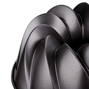 Kaiser Inspiration Design Bundt Cake Tin 25 cm with Curved Surface Structure Cast Aluminium Cake Tin Non-Stick Coating