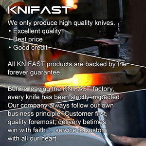 KNIFAST Knife Set Stainless Steel 18 Pieces with Block Dishwasher Safe, Kitchen Knives Set Chef Knife Set with Knife Sharpener, 6 Steak Knives with Peeler Scissors Cheese Pizza Knife and Acrylic Stand