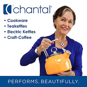 Chantal 3.Clad Tri-Ply 5 quart Non-Stick Saute Pan with Tempered Glass Lid, Ceramic Nonstick Coating
