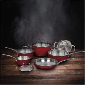 Classic Collection Stainless Steel Cookware Set - with Glass Lids, 10 Piece