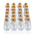 Plastic Light Bulb Jars Gold - 24pc Case - 100ml Clear - with Labels and String - Fillable with Candy, Ideal for Crafts