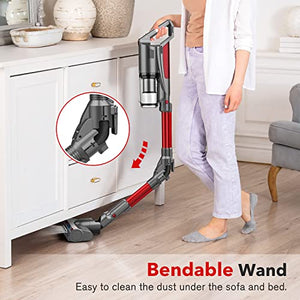 Cordless Vacuum Cleaner,Whall 25kPa Suction 280W Brushless Motor 4 in 1 Foldable Cordless Stick Vacuum Cleaner, up to 55 Mins Runtime,Lightweight Handheld Vacuum for Home Hard Floor Carpet Pet Hair