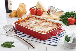 Mrs. Anderson’s Baking Oblong Rectangular Baking Dish Roasting Lasagna Pan, Ceramic, Rose, 13-Inches x 9-Inches x 2.5-Inches