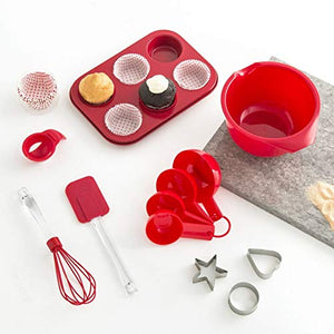Home Centre Sweetshop Muffin Bakeware Set- 60 Pieces - Red