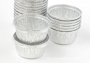 Disposable Aluminum 4 Oz Ramekins/foil Cups w/Clear Snap on Lid #1400p (250)