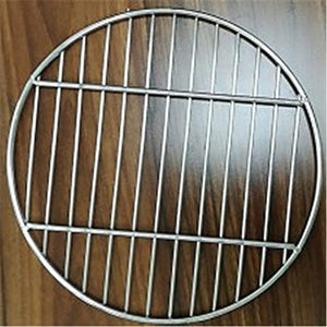 PDGJG Non-stick BBQ Mat Grid 304 Stainless Steel round BBQ Grill Mesh Home Roast Nets Bacon Grill Tool Iron Nets barbecue accessories (Size : 25cm Diameter)