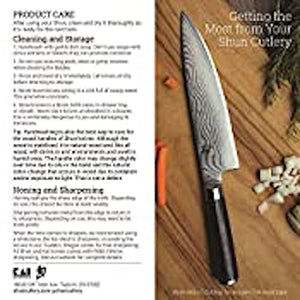 Shun Cutlery Kanso 6-Piece Block Set, Kitchen Knife and Knife Block Set, Includes Kanso 8” Chef, 5.5” Santoku, 6” Utility & 3.5” Paring Knives, Handcrafted Japanese Kitchen Knives