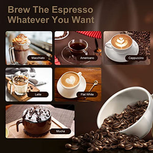 Geek Chef Espresso Machine 20 Bar Pump Pressure, Coffee Machine with Milk Frother Steam Wand, Espresso 950W