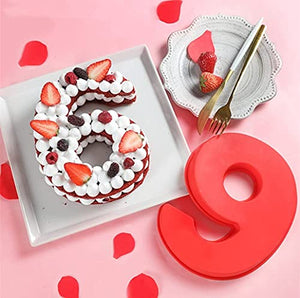 ZCX Silicone Baking Moulds Large Silicone Number Moulds Set, Creative Cake Baking Mold DIY Baking Cake Mold for Birthday and Wedding Anniversary Day Silicone Baking Pans Silicone Baking Moulds