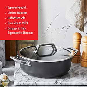 ZWILLING Motion Nonstick Hard-Anodized 10-Piece Cookware Set in Grey, Dutch Oven, Fry pan, Saucepan