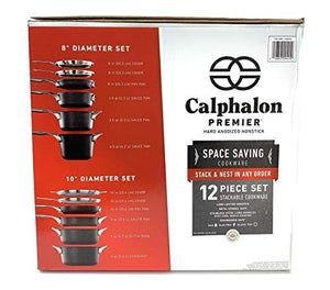 Calphalon Premier 12-piece Hard Anodized Space Saving Cookware
