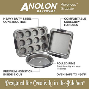 Anolon 2-Piece Steel Crisper Pan Set, Graphite