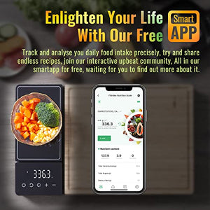 4T7 Smart Meal Prep System, Smart Cutting Board Set, Bamboo and Wheat Straw Chopping Boards, Weigh, Timer, App Calorie Counter, Juice Grooves, Health Management, Best Gift, The Smart Food Prep Station