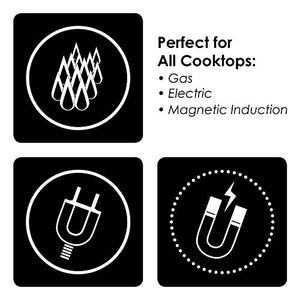 Chantal Induction 21 Steel 8 Piece Cookware Set with Ceramic Coated Fry Pans, 8 pc Set