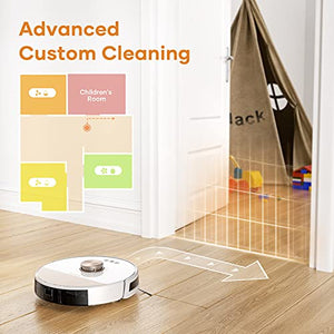 Robot Vacuum Cleaner with LiDAR Navigation, HONITURE Q6Lite 2-in-1 Robot Vacuum and Mop, 2500Pa Suction, 150min Runtime, Multi-Floor Mapping, WiFi/App/Alexa, Quiet, Robotic Vacuum for Pets and Carpets
