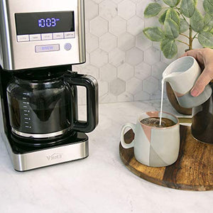 Vinci RDT 12 Cup Coffee Brewer Featuring Patented Spinning Spray Head Technology Stainless Steel Fully Programmable Electric Coffee Maker