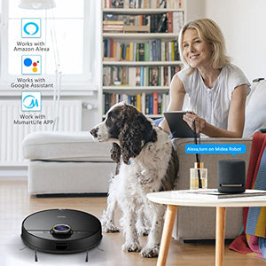 Midea M7 Pro Robot Vacuum and Mop Cleaner, with Vibrating Mop Vacuum, 4000PA Strong Suction, Laser LiDAR Navigation, Multi-Floor Mapping, Robotic Vacuum for Pet Hair, Hard Floor, Carpet (M7 PRO)